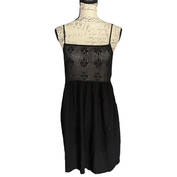 Xhilaration Crochet Black Semi Sheer Swim Cover X-Large - Picture 3 of 4